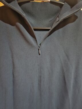 Club Monaco Navy Zip-Up Half Collar Sweater